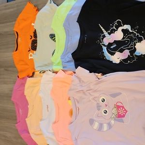 Girls cat and Jack t-shirts size medium. Set of 10.